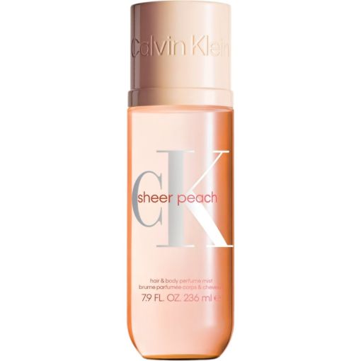 Calvin Klein Sheer Peach Hair & Body Perfume Mist Body y hair mist de f&oacute;rmula hidratante y ligera perfuma tu piel con aroma fresco a melocot&oacute;n 236 ml
