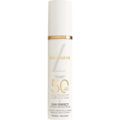 Lancaster Sun Perfect Youth Protection Mineral Glow  Cream Spf 50 Crema solar facial piel unificada perfeccionada y visiblemente más joven con un efecto tonificante 50 ml