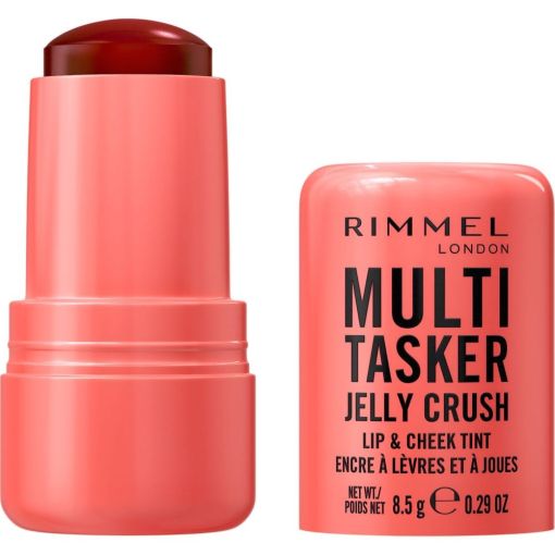 Rimmel London Multi Tasker Jelly Crush Lip & Cheek Tint Barra de labios y colorete en barra hidratante ofrece color y jugosidad con aroma afrutado