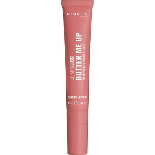 Rimmel London Oh My Gloss! Butter Me Up Lip Butter Balm B&aacute;lsamo labial ultrahidratante y cremoso ofrece sensaci&oacute;n de confort inmediato para aspecto m&aacute;s relleno