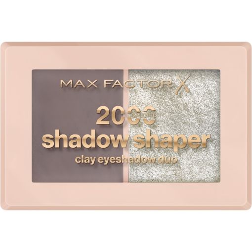 Max Factor 2000 Shadow Shaper Clay Eyeshadow Duo Paleta de sombras de ojos de textura crema a polvo combina brillo y sombras creando infinitos looks 2 tonos