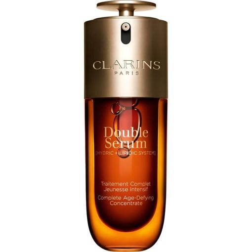 Clarins Double Serum Traitement Complet S&eacute;rum antiedad intensivo para todo tipo de pieles con 21 extractos de plantas ofrece piel lisa y luminosa