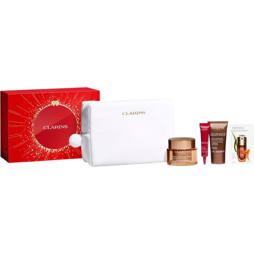 Clarins Extra-Firming Jour Todo Tipo De Piel Estuche Crema de d&iacute;a hidratante antiedad reafirmante piel luminosa alisada y m&aacute;s joven 50 ml