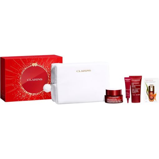 Clarins Multi-Intensive Jour Todo Tipo De Piel Estuche Crema de día hidratante reafirmante y antiarrugas ofrece piel más flexible rellenada y confortable al instante 50 ml
