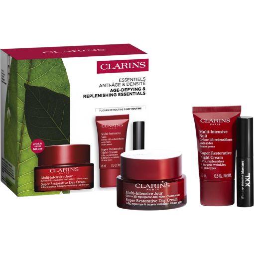 Clarins Multi-Intensive Jour Todo Tipo De Piel Estuche Crema de d&iacute;a hidratante reafirmante y antiarrugas piel m&aacute;s flexible rellenada y confortable al instante 50 ml