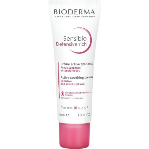 Bioderma Sensibio Defensive Rich Cr&egrave;me Active Apaisante Crema enriquecida de acci&oacute;n calmante refuerza el sistema de autodefensa 40 ml