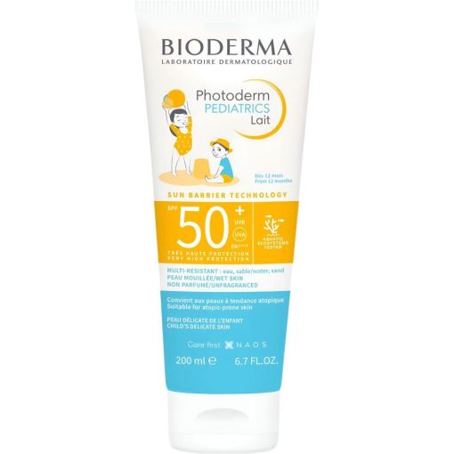 Bioderma Photoderm Pediatrics Lait Spf 50+ Protector solar para ni&ntilde;os aprobado por pediatras a partir de 12 meses 200 ml