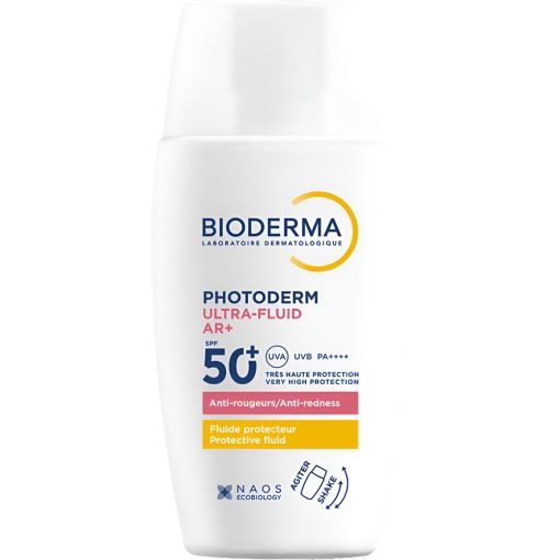 Bioderma Photoderm Ultra-Fluid Ar+ Spf 50+ Protector solar facial ultrafluido para pieles reactivas propensas al enrojecimiento 40 ml