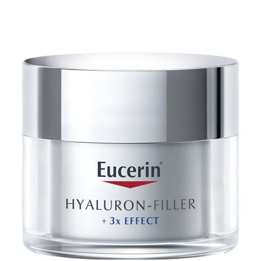 Eucerin Hyaluron-Filler +3x Effect Día Spf 15 Crema de día antiedad rellena arrugas estimula y protege con ácido hialurónico para aspecto rejuvenecido 50 ml