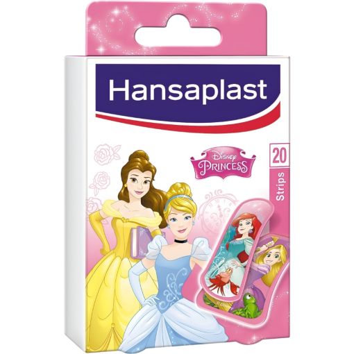 Hansaplast Ap&oacute;sitos Disney Princess 2 Tama&ntilde;os Ap&oacute;sitos para que los ni&ntilde;os olviden sus l&aacute;grimas y recuperen la diversi&oacute;n en tiempo record 20 uds