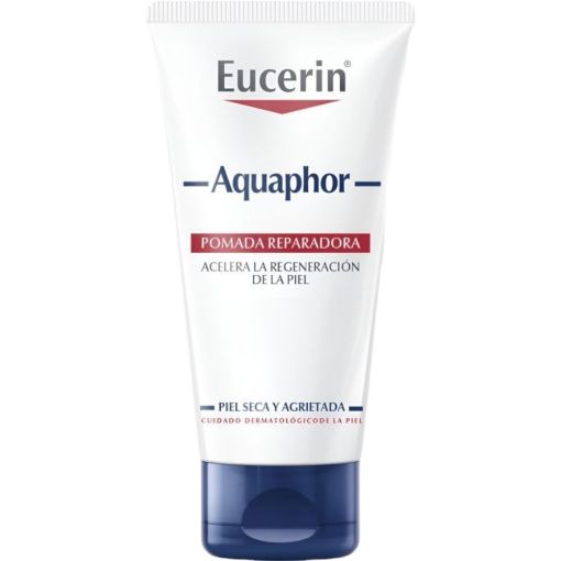 Eucerin Aquaphor Pomada Reparadora Crema facial y corporal  regeneradora sin perfume mejora el proceso de la reparaci&oacute;n de la piel cuarteada 40 ml