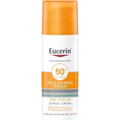Eucerin Oil Control Tinted Spf 50+ Protector solar con color aporta efecto antibrillos durante 12 horas