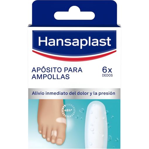 Hansaplast Ap&oacute;sito Para Ampollas Ap&oacute;sito para ampollas protecci&oacute;n superior y alivio instant&aacute;neo del dolor 6 uds