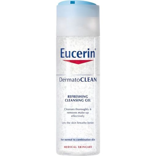 Eucerin Dermatoclean Refreshing Cleansing Gel Gel limpiador refrescante elimina totalmente los restos de suciedad y maquillaje 200 ml
