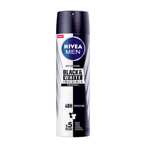 Nivea Men Clack & White Invisible Original Desodorante Spray Desodorante invisible antitranspirante 48 horas 200 ml