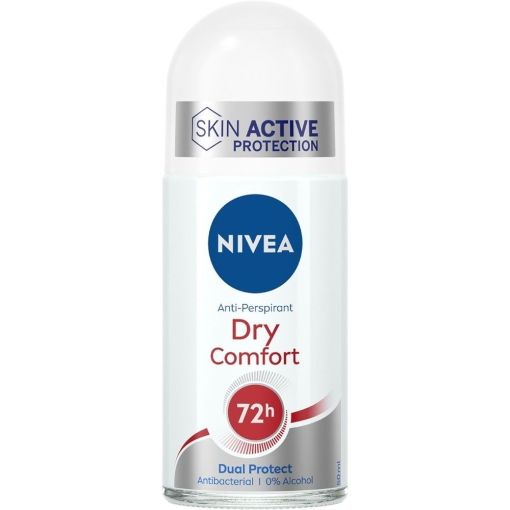Nivea Dry Comfort Desodorante Roll-On Desodorante antitranspirable ofece sensaci&oacute;n refrescante protegiendo el olor hasta 48 horas 50 ml