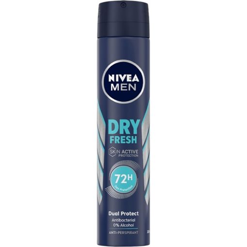 Nivea Men Dry Fresh Desodorante Spray Desodorante antitranspirable y antibacterias protege contra sudor y olor hasta 48 horas 200 ml
