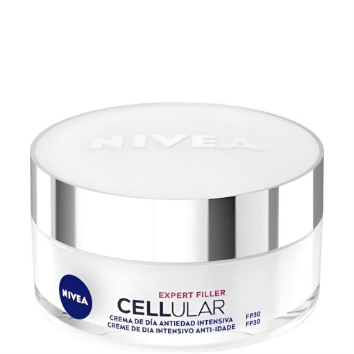 Nivea Cellular Expert Filler Crema De D&iacute;a Antiedad Sfp 30 Crema de d&iacute;a antiedad intensiva efecto rellenador 24 horas con &aacute;cido hialur&oacute;nico y &aacute;cido f&oacute;lico 50 ml