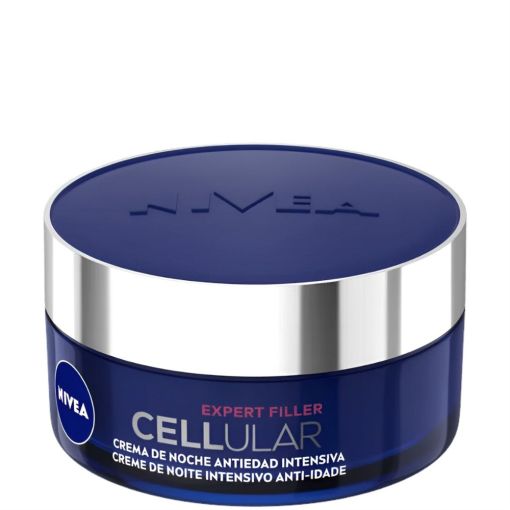 Nivea Cellular Expert Filler Crema De Noche Antiedad Intensiva Crema de noche antiedad intensiva efecto rellenador 24 horas con &aacute;cido hialur&oacute;nico 50 ml