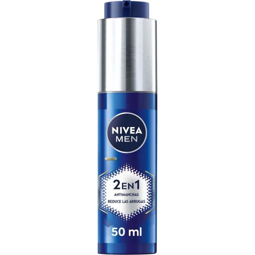 Nivea Men Power Luminous 360&ordm; Power Crema Antiedad 2 En 1 Spf 30 Crema antimanchas hidratante reduce arrugas y manchas unificando el tono con &aacute;cido hialur&oacute;nico 50 ml