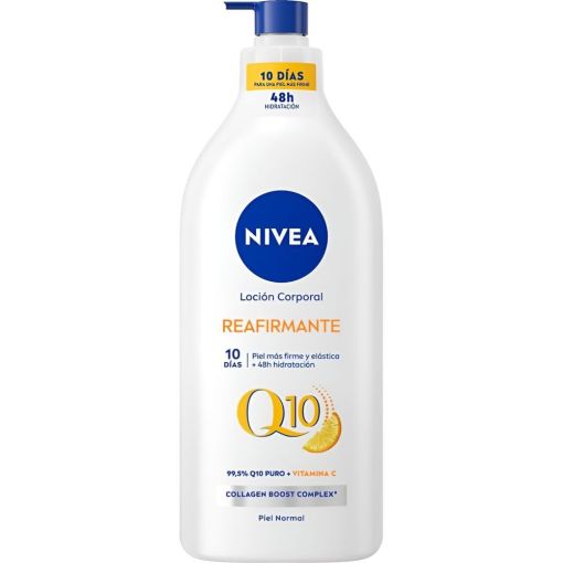 Nivea Q10 Plus Vitamina C Reafirmante Body Lotion Piel Normal Loci&oacute;n corporal reafirma y mejora la elasticidad ofreciendo piel firme 48 horas con agradable aroma