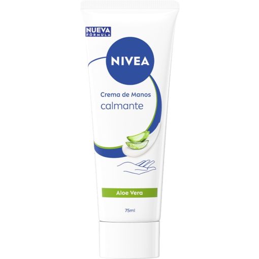 Nivea Calmante Aloe Vera Crema De Manos Crema de manos calmante suaviza y alivia oferciendo hasta 48 horas de hidrataci&oacute;n 75 ml