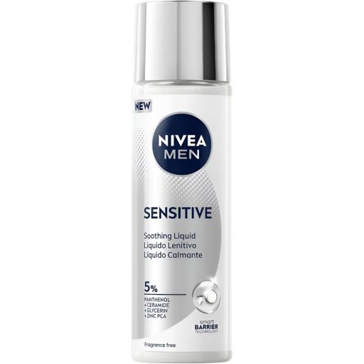 Nivea Men Sensitive L&iacute;quido Calmante Tratamiento facial calmante de textura l&iacute;quida calma y alivia los principales signos de la piel sensibilizada 100 ml