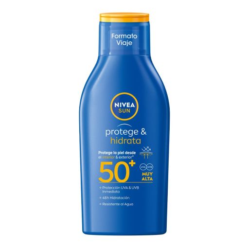 Nivea Sun Protege & Hidrata Spf 50+ Leche solar corporal resistente al agua de rápida absorción hidratante 48 horas