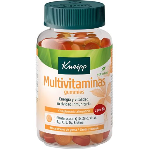 Kneipp Multivitaminas Gummies Complemento Alimenticio Complemento alimenticio aporta energ&iacute;a vitalidad y ayuda a la actividad inmunitaria 60 uds