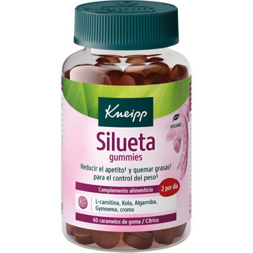 Kneipp Silueta Gummies Complemento Alimenticio Complemento alimenticio vegano ayuda a controlar el peso y quemar grasas con sabor c&iacute;trico 60 uds