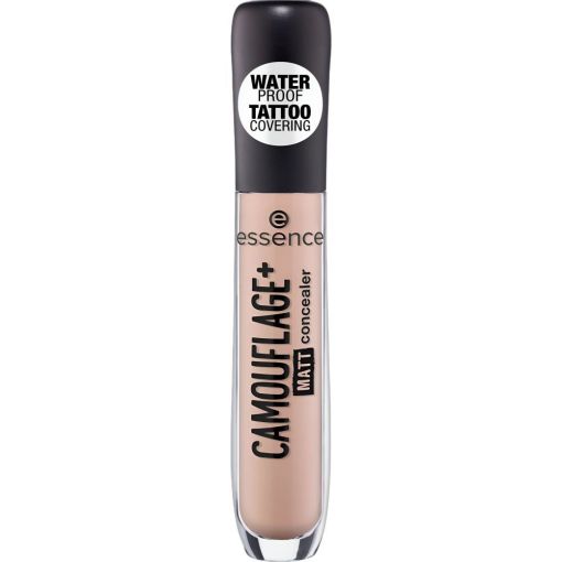 Essence Camouflage + Matt Concealer Corrector resistente al agua ofrece mirada descansada aspecto natural y brillo resplandeciente