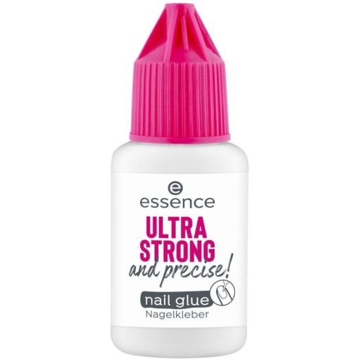 Essence Ultra Strong And Precise! Nail Glue Pegamento de secado r&aacute;pido y fijaci&oacute;n fuerte para aplicar u&ntilde;as postizas o reparar u&ntilde;as rotas