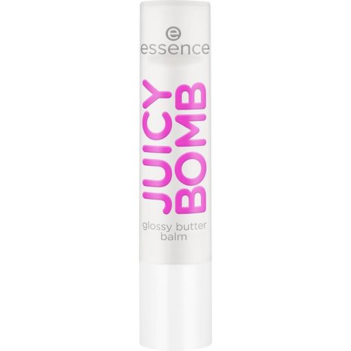 Essence Juicy Bomb Glossy Butter Balm Bálsamo labial fundente y suave ofrece acabado brillante y voluminoso con aroma afrutado