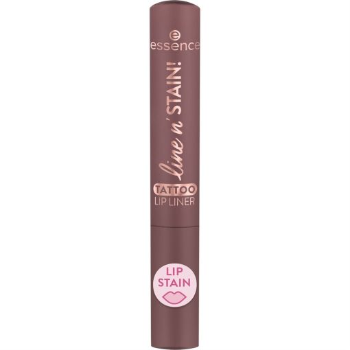 Essence Line N' Stain! Tattoo Lip Liner Perfilador de labios de color intenso y pigmentado ofrece un contorno duradero y bonito