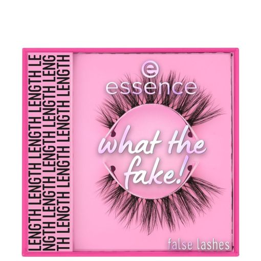Essence What The Fake! False Lashes Dramatic Length Pesta&ntilde;as postizas reutilizables con efecto 3d ofrecen curvatura intensa para un look atrevido y dram&aacute;tico
