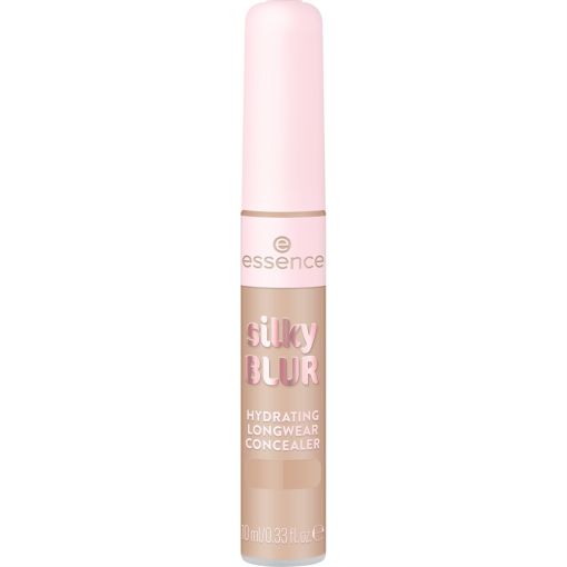 Essence Silky Blur Hydrating Longwear Concealer Corrector facial resistente al agua de textura l&iacute;quida ofrece acabado mate natural y sedoso de larga duraci&oacute;n