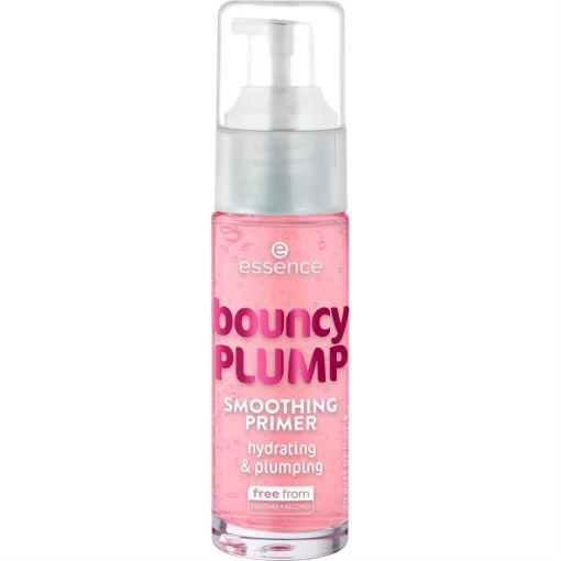 Essence Bouncy Plump Smoothing Primer Prebase de maquillaje sin siliconas ofrece explosión de hidratación y efecto refrescante con aroma a sandía