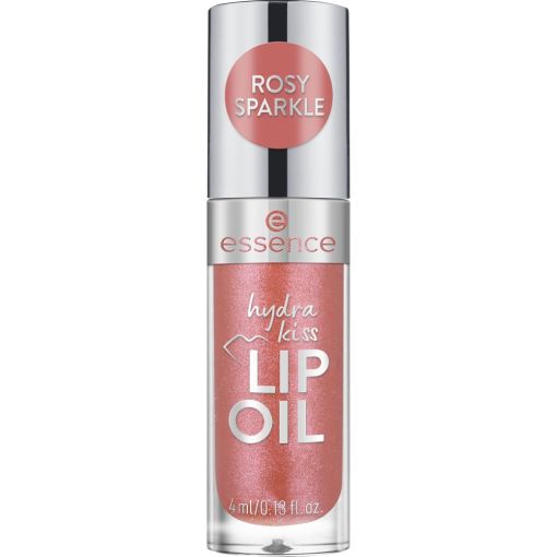 Essence Hydra Kiss Lip Oil Aceite de labios nutritivo con aplicador suave y flexible para acabado brillante con un toque de color