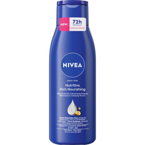 Nivea Nutritivo Body Lotion Cuidado Hidratante Intensivo Leche corporal hidratación intensiva con aceite de almendras 48 h