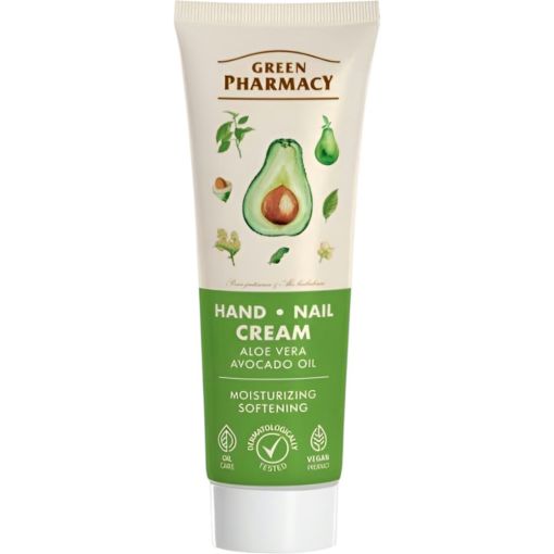Green Pharmacy Aloe Vera Avocado Oil Hand Nail Cream Crema de manos y u&ntilde;as regenera suaviza calma hidrata tonifica y fortalece 100 ml