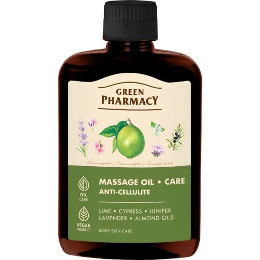 Green Pharmacy Anticelulítico Aceite De Masaje Aceite de masaje vegano combate la celulítis y reduce hinchazón o estrías piel suave y firme 200 ml