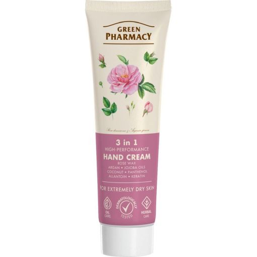 Green Pharmacy Mayor Eficacia 3en1 Crema De Manos Y U&ntilde;as Crema de manos vegana hidrata nutre y suaviza proporcionando cuidado intensivo 100 ml