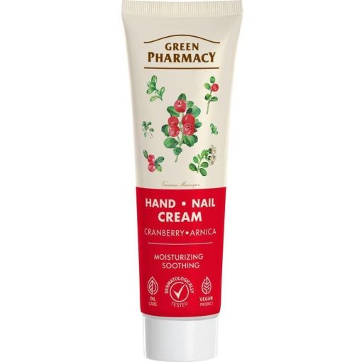 Green Pharmacy Ar&aacute;ndano Y &Aacute;rnica Crema De Manos Y U&ntilde;as Crema de manos y u&ntilde;as vegana nutre previene el envejecimiento y mejora la elasticidad 100 ml