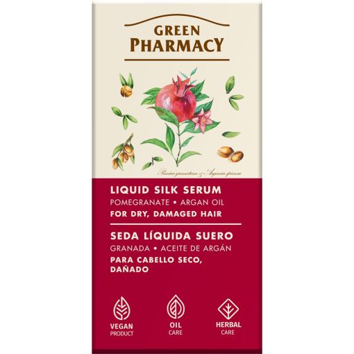 Green Pharmacy Seda Líquida Sérum Cabello Seco Y Dañado Sérum líquido para cabello seco o dañado refuerza y da brillo al cabello 30 ml