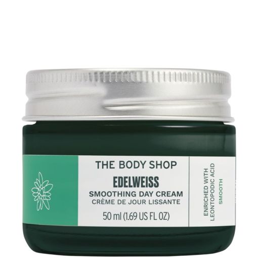 The Body Shop Edelweiss Smoothing Day Cream Crema de d&iacute;a de edelweiss y &aacute;cido hialur&oacute;nico 50 ml