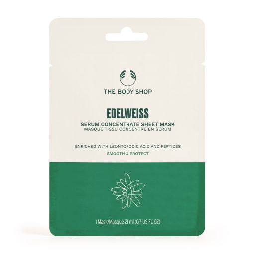 The Body Shop Edelweiss Serum Concentrate Sheet Mask Mascarilla facial de edelweiss 21 ml
