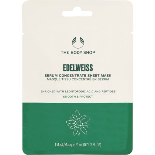 The Body Shop Edelweiss Serum Concentrate Sheet Mask Mascarilla facial de edelweiss 21 ml