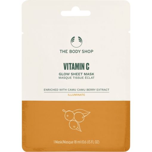 The Body Shop Vitamin C Glow Sheet Mask Illuminate Mascarilla facial iluminadora para piel brillante y radiante en 15 minutos