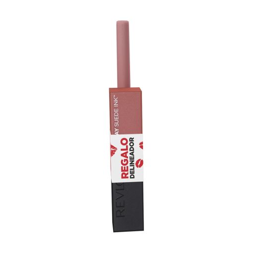 Revlon Colorstay Suede Ink+Longwear Lip Liner Gratis Pack barra de labios vegana acabado mate intenso hasta 8 horas de duración y perfilador de labios color intenso y duradero no transfiere