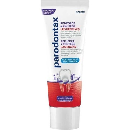 Parodontax Refuerza Y Protege Pasta Dentífrica Pasta de dientes ayuda a reforzar y proteger las encías proporcionando un aliento fresco 75 ml
